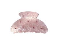 OUSEON Semi-Circular Acetate Hair Claw Clips, Rose to Blush Gradient with Crystal Inlay, Snag-Free Formal Hair Accessories for Women Weddings Parties Evening Events (Pink)