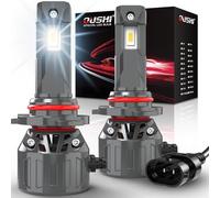 OUSHI 9005 Headlight Bulb 120W 32000LM, 800% Brighter 9005 LED Bulb 6000K Xenon White Plug and Play 1:1 Mini Size Upgrade 9005 HB3 LED Headlight Bulbs, Pack of 2