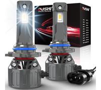 OUSHI 9006 Headlight Bulb 120W 32000LM, 800% Brighter 9006 LED Bulb 6000K Xenon White Plug and Play 1:1 Mini Size Upgrade 9006 HB4 LED Headlight Bulbs, Pack of 2