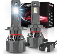 OUSHI H7 Headlight Bulb 120W 32000LM, 800% Brighter H7 LED Bulb 6000K Xenon White Plug and Play 1:1 Mini Size Upgrade LED Headlight Bulbs, Pack of 2