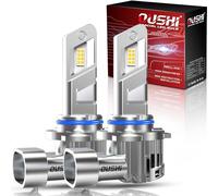 OUSHI HIR2 LED Headlight Bulbs, Upgraded 600% 6500K Xenon White 1:1 Mini Size HIR2 LED Bulbs, 20000LM Plug and Play 9012 Bulb, Pack of 2