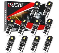 OUSHI T10 501 LED Bulb, Canbus Error Free W5W 194 168 2825 High Power 3030 Chipsets 12V Replacement Bulb for Car Interior Dome Map Door Courtesy License Plate Light, 6500K Xenon White(Pack of 10)