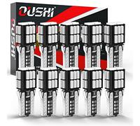 OUSHI W5W T10 501 LED Bulb, Canbus Error Free 194 168 2825 12V Brilliant Red Replacement For Car Interior Side Dome Number Plate Parking Reserve Light(Pack of 10)