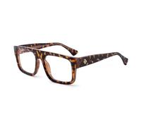 OuShiun Blue Light Blocking Reading Glasses,Anti-Fatigue Prescription Lenses,Lightweight Frame Unisex (Bright Tortoise, 3.5)