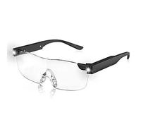 OuShiun Hands Free Magnifying Glass with Light, 160% Magnifier Eyeglasses USB Rechargeable, Great for Crafts, Reading and Close Work (Black, 1.6X)