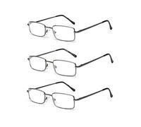 OuShiun Mens Reading Glasses Blue Light Blocking, Stylish Metal Frame Computer Readers for Men Anti Glare UV Fiter Eyeglasses