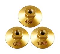 Ousidiman Pack of 3 2" Brazing Polishing Discs 10/M14 Threaded Brazed Flat Grinding Head Long Lasting Tools for Metal Woodworking