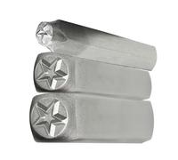 Ousidiman Set Of 3 Star Shaped Metal Punches Stamps Practical Stamping Tool Carbon Steel Tools for Jewelry and Leather Crafting