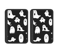 OUSIKA 2 Pack Universal Car Seat Belt Pads Cover Halloween Goth Print Seat Belt Shoulder Strap Covers Breathable Soft Harness Pad Backpack Shoulder Pad