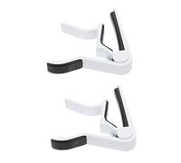 OUSIKA 2pcs Guitar Capo Bass Ukulele Metronome Tuner Classical Guitar Metal Capo Guitar Accessories Capo Banjo Capo Acoustic Electric Guitar Capo Tune Changing Clamp Alloy Guitar Capo Key Guitars