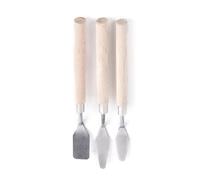 OUSIKA 3Pc Professional Stainless Steel Spatula Kit Palette Oil Painting Arts Painting Tool Set Flexible Color