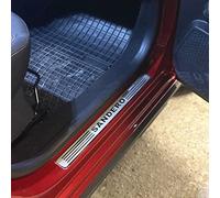 OUSIKA 4pcs Car Door Sill Kick Plates, Threshold strip, Scuff Plate Guard Pedal, Protective Stickers, Anti Scratch Trim, Decoration Accessories, For Dacia Sandero 2013-2022
