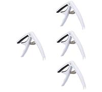 OUSIKA 4pcs Picks Replacement Electric Tuner Guitars Ukulel Capo Fast White Accessory Guitar Ukulele for Ereplacement Bass - Clip Classical Style Metal Universal Clip-on Clamp Acoustic Guitars