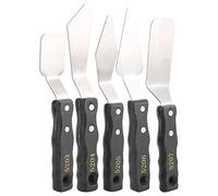 OUSIKA 5PC Stainless Steel Oil Painting Knives Artist Crafts Spatula Palette Mixing Scraper Art Tools Color