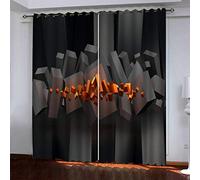 OUSIKA Black Out Curtains For Bedroom Uk Stereoscopic Gray Gold Blackout Curtain 3D Super Soft Kids 78x78Inch 2Pcs Thermal Insulated Ring Top Eyelet Room Darkning Living Room