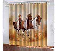 OUSIKA Blackout Curtains For Bedroom Blackout Curtain 3D Super Soft Kids 78x78Inch Eyelet Room Darkning Living Room 2Pcs Thermal Insulated Ring Top