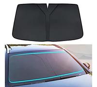 OUSIKA Car Front Windshield Sunshade, For Volkswagen T-Roc T-Cross, Foldable, Waterproof, Sun Protection Cover, Heat Insulation Block UV Rays Decoration Accessories,Bla-ck