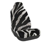 OUSIKA Car Seat Cover Universal Soft Car Seat Protector Black and White Zebra Print Washable Automotive Front Seat Covers Car Accessories for Most Car SUV Van Truck Sedan, 1