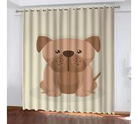 OUSIKA Curtains For Bedroom 3D Pattern Blackout Print Thermal Insulated Eyelet 104x94Inch Home Window Drapes Polyester Fabric Ring Top Curtains For Living Room Darkening