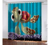 OUSIKA Curtains For Bedroom 3D Pattern Blackout Print Thermal Insulated Eyelet 104x94Inch Home Window Drapes Polyester Fabric Ring Top Curtains For Living Room Darkening