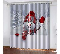 OUSIKA Curtains For Bedroom Eyelet Print Pattern Light Blocking 55x94Inch Drop Thermal Window Drapes For Kids 2 Panels Curtains 90% Blackout Room Darkening