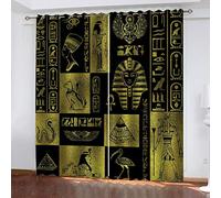 OUSIKA Curtains For Living Room Eyelet 2 Panels Set Blackout Curtain 110x62Inch 3D Printed Window Treatment Drapes For Bedroom Home Nursery Super Soft Thermal Insulated