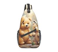 OUSIKA Cute Bears Sling Bag Lightweight Chest Bag Crossbody Bag Shoulder Bag Sports Backpack For Women Men
