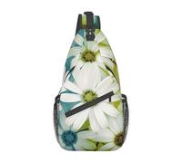 OUSIKA Daisy Flowers In Different Featured Framed Sling Bag Lightweight Chest Bag Crossbody Bag Shoulder Bag Sports Backpack For Women Men