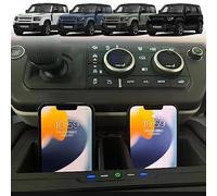 OUSIKA Dual Car Wireless Charger, 15W Fast Wireless Charging Phone Pad with 27W USB-A and Type-C Port, Decoration Accessories, For Land Rover Defender 90 110 130 2020-2023