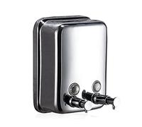 OUSIKA Dual Head Wall Mounted Soap Dispenser Stainless Steel Soap Pump High Capacity Manual Bathroom Lotion Dispenser 50.7 Oz Soap