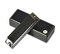 OUSIKA harmonica 10 Hole Playing Musical Instrument Black Blue Gold Purple Four Color Harmonica Musical Instrument Harmonica (Color : Bk)