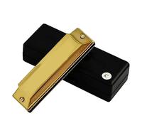 OUSIKA harmonica 10 Hole Playing Musical Instrument Black Blue Gold Purple Four Color Harmonica Musical Instrument Harmonica (Color : Gold)