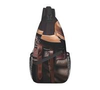 OUSIKA Horse Saddle With A Cowboy Hat Wild Sling Bag Lightweight Chest Bag Crossbody Bag Shoulder Bag Sports Backpack For Women Men