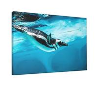 Ousika Humboldt Penguin Also Termed Peruvian Penguin Canvas Wall Art Modern Prints Artwork Posters Wall Painting Home Decor For Living Room Bedroom Kitchen 18x12inch