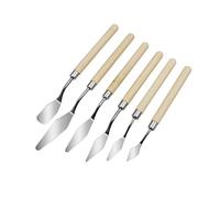 OUSIKA Palette Knife Oil Painting Knife Stainless Steel Wooden Handle Painting Gouache Paint Scraper Student Art Supplies Color