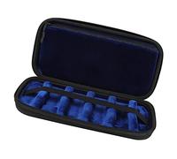 OUSIKA Saxophone Accessories 6 Slots Saxophone Mouthpiece Storage Case Box with Flannel Liner Portable Sax Accessories Mouthpieces