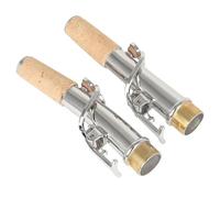 OUSIKA Saxophone Instrument Accessory 2pcs Set High-pitched Saxophone Straight Neck Bent Neck Brass Saxophone Neck Parts Mouthpieces