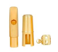 OUSIKA Saxophone Instrument Accessory Frosted Brass Alto Saxophone Mouthpiece Set With Cap Clip Storage Bag Accessories For Music Lovers Mouthpieces