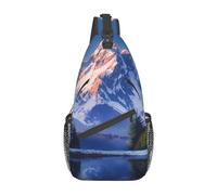 OUSIKA Snow Mountain Sling Bag Lightweight Chest Bag Crossbody Bag Shoulder Bag Sports Backpack For Women Men