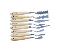 OUSIKA Stainless Steel Palette Knife Wooden Handle Spatula Oil Painting Canvas Acrylic Painting Tool Color Palette Tool Color