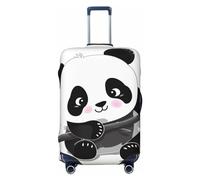 OUSIKA Travel Luggage Cover Elastic Suitcase Cover with Invisible zipper Cute Pandas Washable Suitcase Protector Cute Anti Scratch Luggage Protector for 18-31 inch Suitcase, Black, M