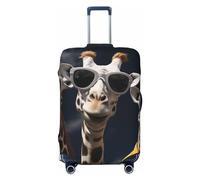 OUSIKA Travel Luggage Cover Elastic Suitcase Cover with Invisible zipper Three giraffes wearing sunglasses Washable Suitcase Protector Cute Anti Scratch Luggage Protector for 18-31 inch Suitcase,