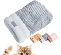 Ousinby Cat Winter Sleeping Bag, Cat Sleeping Bag for Indoor Cats Self Warming Pet Bed Calm and Cozy Wrap for Indoor Small Pets (Grey)