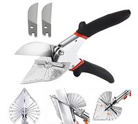 Ousinby Miter Shear, Multi Angle Trim Cutter 45 to 135 Degree Adjustable Angle Scissors with 2 Spare Blades for Softwood, Plastic, PVC