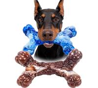 Ousiya 2 Pack Dog Chew Toys for Aggressive Chewers, Indestructible Durable Nylon Dog Bones Teeth Cleaning Chew Toys to Keep Medium & Large Dogs Busy