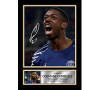 Ousmane Dembélé Signed Autograph Poster Print - France & PSG Star - Gift for Football Fans & Collectors, A4 Poster Print (297x210mm)