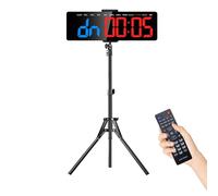 Ousmile 16'' Gym Timer Clock, 12/24H Large LED Digital Wall Clock with Stand, Interval Timer for Workout, Stopwatch/Countdown Time with Remote, Fitness Time for for Home Gym, TABATA, HIIT(Blue+Red)