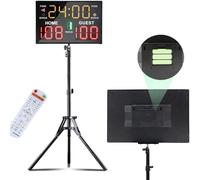 Ousmile Basketball Scoreboard with Timer Clock, Digital Scoreboard with Remote, Portable Battery Powered Electronic Scoreboard with Stand for Baseball/Tennis/Soccer/Ping Pong Games