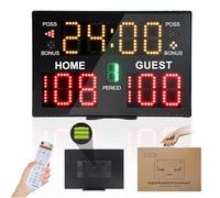 Ousmile Basketball Scoreboard with Timer Clock, Digital Scoreboard with Remote, Portable Battery Powered Electronic Scoreboard for Baseball/Tennis/Soccer/Volleyball/Ping Pong Games