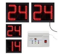 Ousmile Basketball Timer, 2 Pack 14/24 Second Shot Clock Basketball Court-Custom Time, Portable Stopwatch Digital Timer for Basketball Goal, 24S Console Control Shot Clock with Buzzer